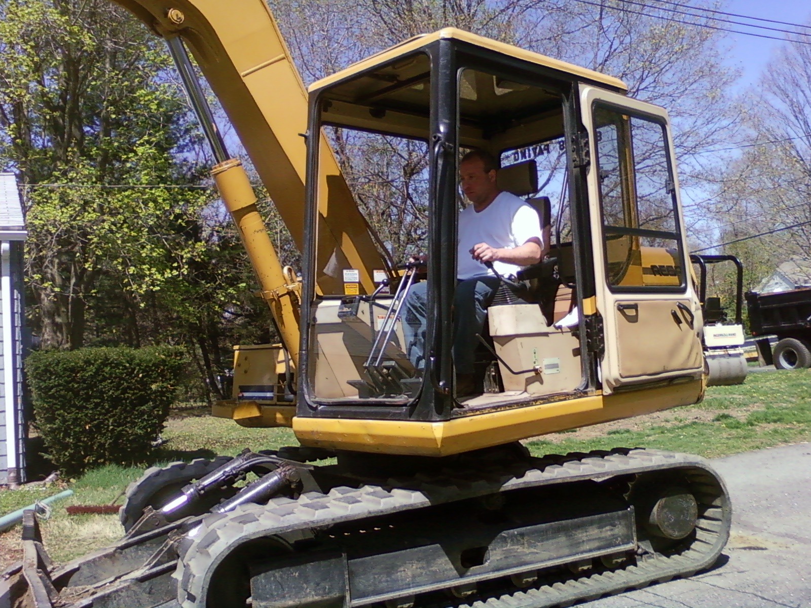Scott Spino in the excavator